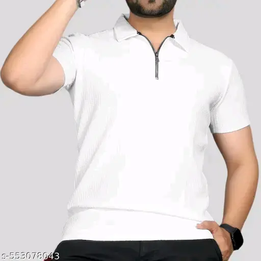 Men's Stylish Half Sleeve Polo Neck T-Shirt for Casual Wea