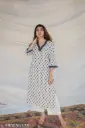 Women Trending Rayon Printed Kurta | V - Neck Straight Kurta For Women | White Kurta For Jeans |Women Kurti For Jeans | Kurta For Women