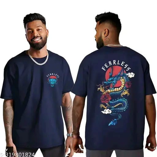 KIDSWING Black Oversized T Shirt For Men/ Over Size T Shirt For Men/ T Shirts/T Shirts Men Cotton Blend T Shirt/ T Shirt/ T Shirt For Men/Oversized T Shirt